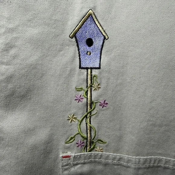 Vintage Disney Mickey Unlimited Jumper Dress XL Embroidered Mickey Birdhouse - Picture 6 of 13